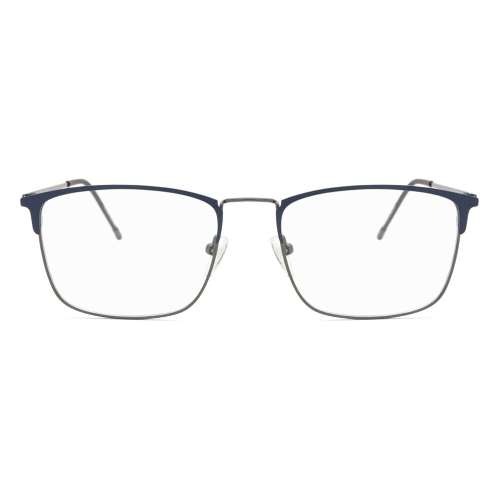 Smartbuy Collection Full Rim Square Blue Gunmetal Noe 893B Unisex Eyeglasses