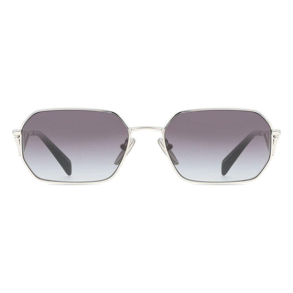Prada Women's Grey Woman Pr A51s 1Bc90a Sunglasses Steel Silver Geometric Normal Shaded - Image 4
