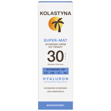 Kolastyna Super-Mat Facial Sunscreen Spf30 With Hyaluronic Acid – Mattifying, Water-Resistant Face Cream 50 Ml