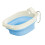 Space Saving Foldable Dog Dish Watering Feeding-blue and white 1
