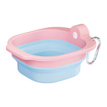 Outdoor-Hundewasserspender, faltbarer Reisenapf-blaues Pulver