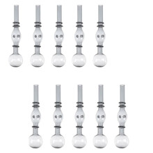 10 StüCk Glas-ÖLlampenbrenner, Hohe Borosilikat-Lampenbrenner, ÖLbrenner, Glasrohr, HitzebestäNdige Glas-ÖLlaternenabdeckung