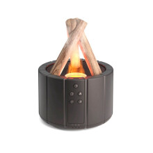 Lagerfeuer-Aromatherapie-GeräT, Heim-Aromatherapie-GeräT, äTherisches ÖL, Aromatherapie, Flammenbefeuchter, Heimdeko, Schwarz
