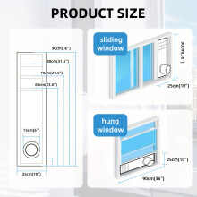 (90cm/35.43in) Window Sealing Kit for Portable Air Conditioners And Dryers, Designed for Easy Installation in Casement, Skylight,