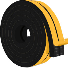 (1.2cm wide &1cm thick, 2m long) 2 Rollen schwarzes, winddichtes Dichtungsband, starke Haftung, leichtes, schalldichtes und winddichtes