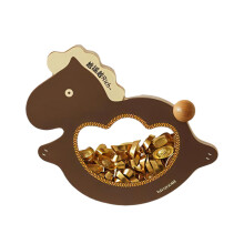 Rocking Horse Statues Lucky Horse Figurines Sculptures-Brown