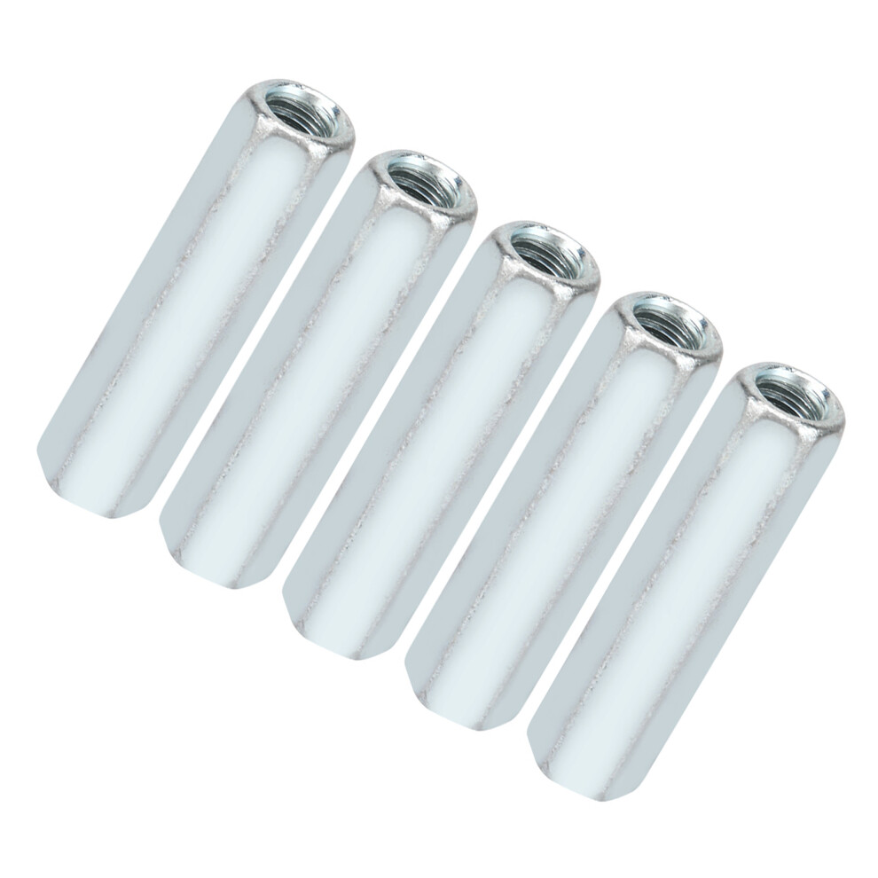 Stainless Steel M6 X 40Mm Hex Sleeve Nut Set Of 5 Threaded Fasteners For Diy 8041393789648