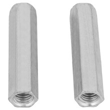Steel M10x60 Hex Nut 2pcs Zinc Plated Threaded Fasteners Strong & Durable