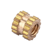 M2 Brass Round Molded Insert Nuts 100pcs Knurled 4mm x 3.5mm Embedded