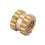 M2 Brass Round Molded Insert Nuts 100pcs Knurled 4mm x 3.5mm Embedded 1