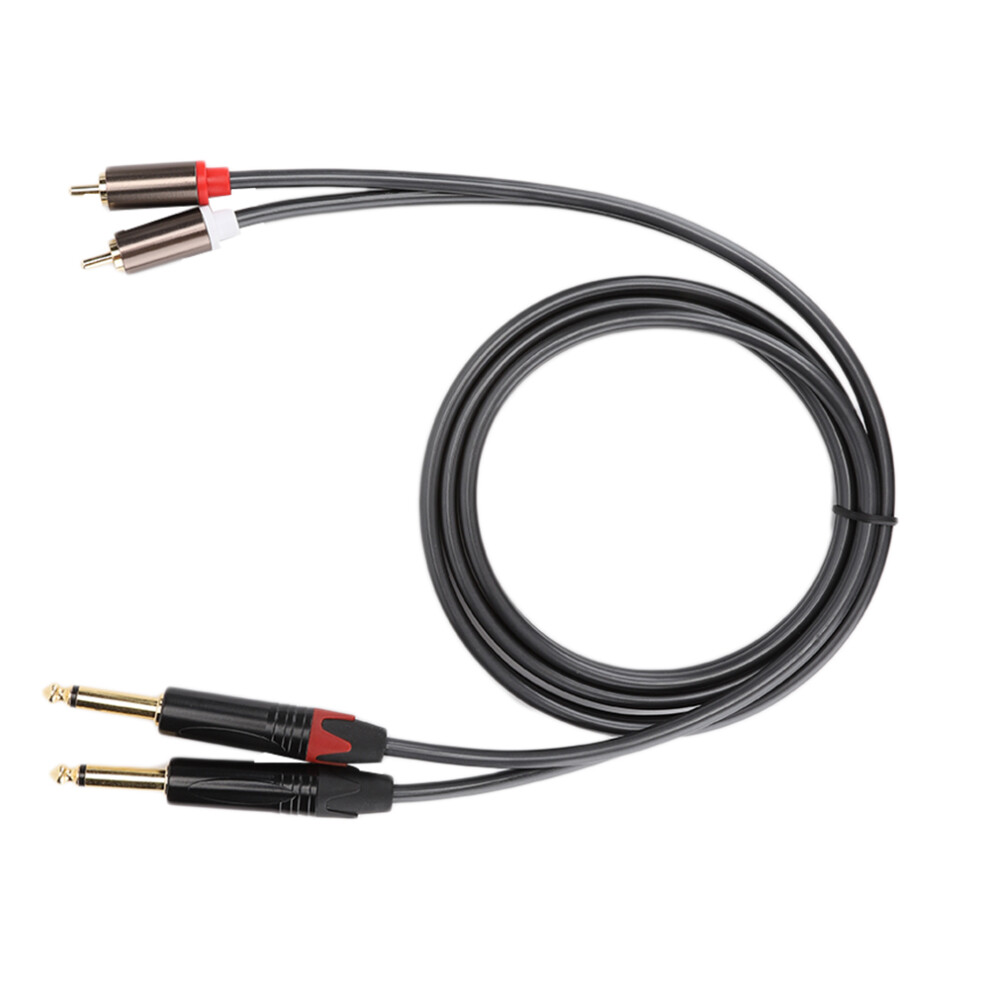 1.5M -Plated Rca To Dual 6.35Mm Mono Cable Gold 9301393789741
