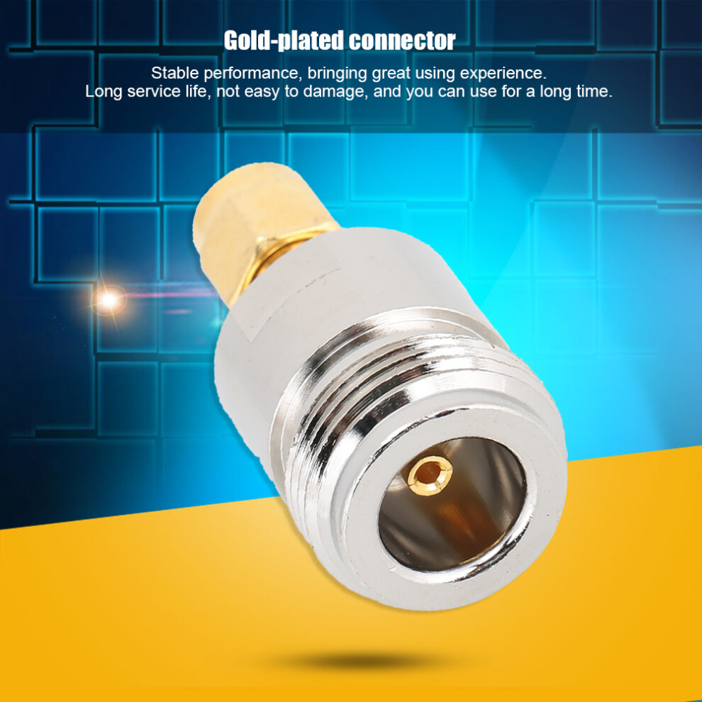 2Pcs N Female To Sma Male Adapter Plated Rf Connector For Stable Signal Gold 8071393789997