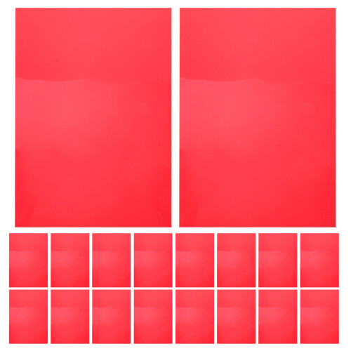 20Pcs Red PVC LED Diffuser Plastic Sheets for Lighting Gel Filter Film
