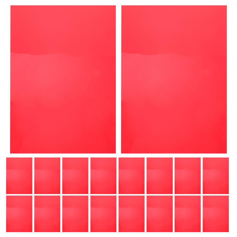 20Pcs Pvc Led Diffuser Plastic Sheets For Lighting Gel Filter Film Red 3751012548024