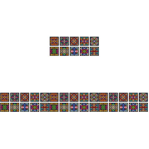 40Pcs Adhesive Kitchen Backsplash Tiles Peel and Stick Assorted Colors