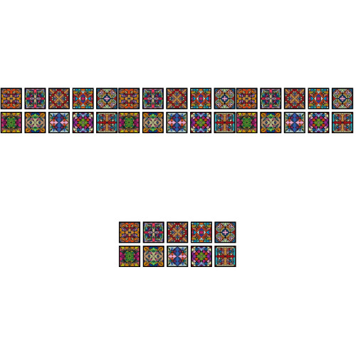 40Pcs Adhesive Kitchen Backsplash Tiles Peel and Stick Assorted Colors 1