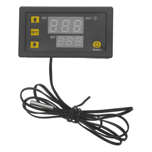 Black Plastic Digital Temperature Controller Module for Home Use