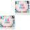 2Pcs Multi Color Paper Tabletop Monthly Calendar Decorative Daily Use 2