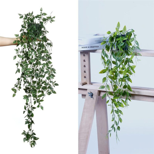 Artificial Hanging Plants 3 Pack Artificial Eucalyptus Potted Greenery Faux Eucalyptus Mandala Vine 1
