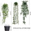 Artificial Hanging Plants 3 Pack Artificial Eucalyptus Potted Greenery Faux Eucalyptus Mandala Vine 6