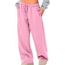 Women's wide-leg loose-fitting sports pants, comfortable-Pink L