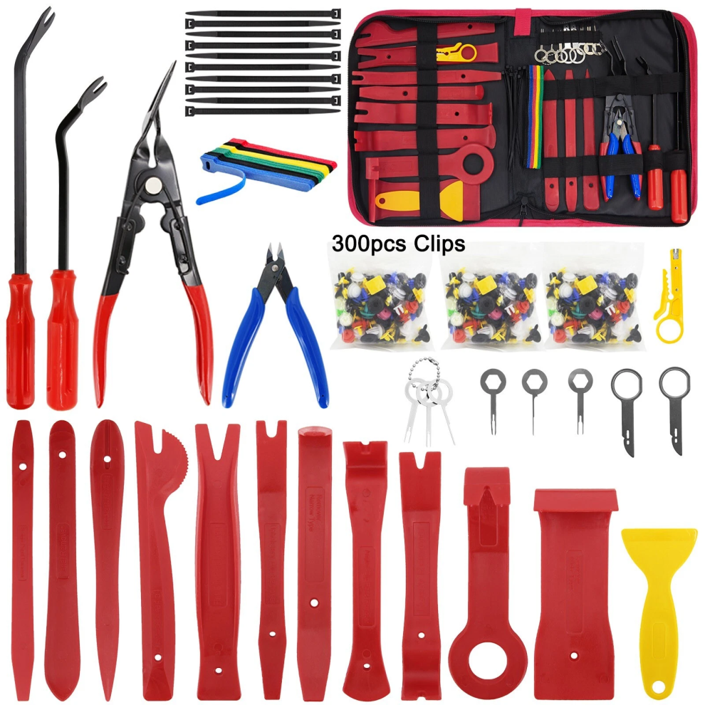 355Pcs Car Trim Removal Pry Tool Molding Kit Panel Door Dash Interior Clip Set 3358825565585
