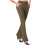 Women's Pants Stretchy Work Pants With Pockets Elastic-Brown XL 1