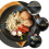 1Pc Black Ceramic Bowl Creative Noodle Bowl for Soup Salad Serving 3