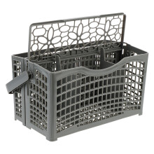 High-Temp Resistant Grey ABS Dishwasher Basket for Cutlery Storage