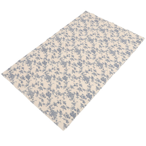 Blue Kitchen Half Curtains Breathable Cotton Blend Window Decor