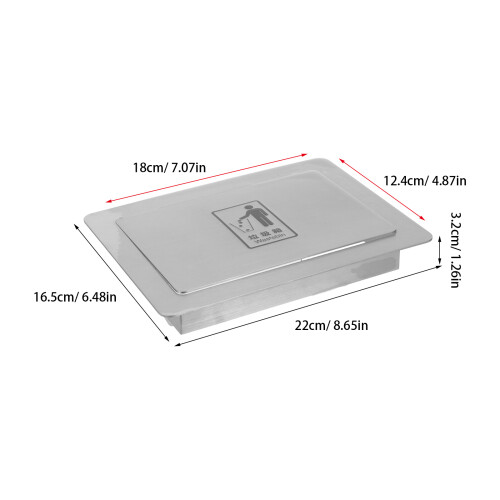 Silver Embedded Waste Lid for Kitchen Cabinet Silent Inward Flap 1