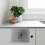 Silver Embedded Waste Lid for Kitchen Cabinet Silent Inward Flap 8