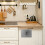 Silver Embedded Waste Lid for Kitchen Cabinet Silent Inward Flap 9