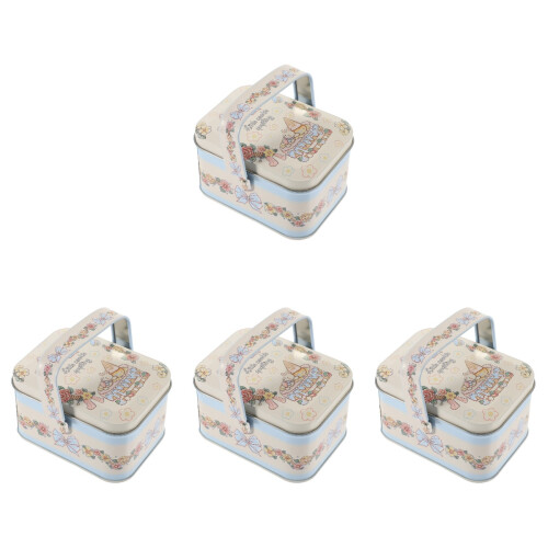 4Pcs Multi Color Tinplate Gift Boxes Sturdy Candy and Cookie Holders