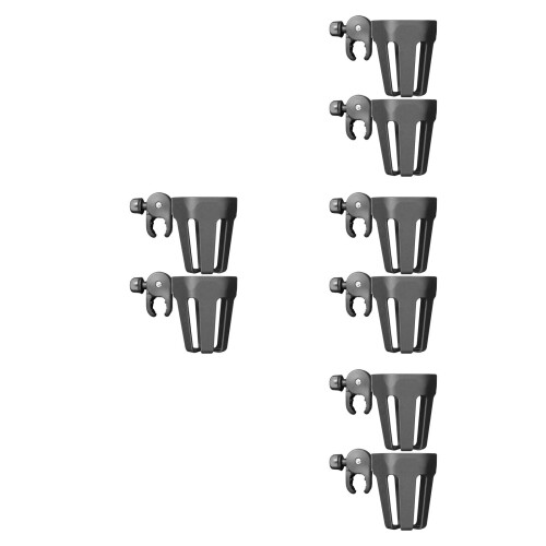 8Pcs Durable Black Plastic Cup Holder for Strollers Scooters & Bikes 1
