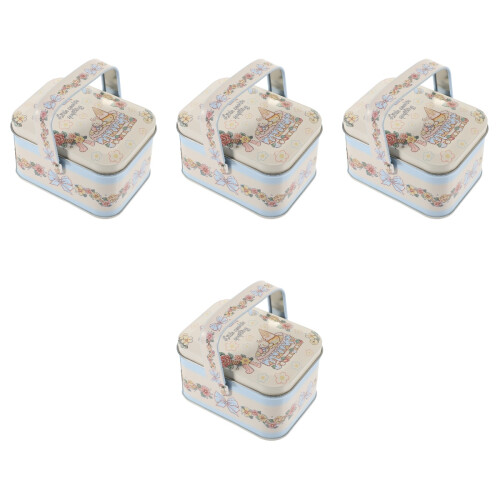 4Pcs Multi Color Tinplate Gift Boxes Sturdy Candy and Cookie Holders 1