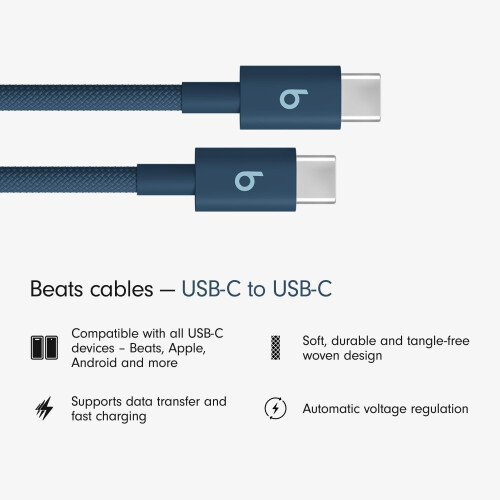 Beats USB-C to USB-C Cable Fast Charging - Navy 1