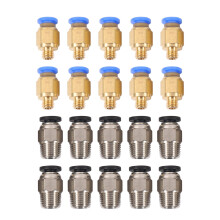 Raccordo pneumatico dritto PC4-M10 Push-to-Connect + PC4-M6 Raccordo rapido automatico per stampante 3D Bowden Extruder (Confezione da 20 pezzi)