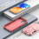(iPhone 15, Rosa) iPhone Hülle stoßfest mit Ständer und Magnetring 6