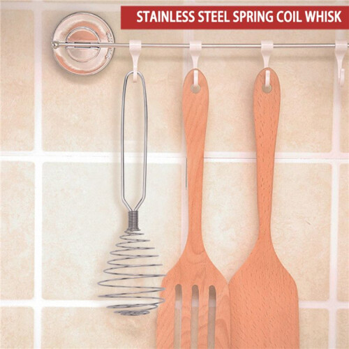 Spring Coil Wire Whisk Hand Mixer Blender Egg Beater Stainless Steel Tool 2