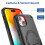 (iPhone 15 Plus, Mattschwarz) iPhone Hülle stoßfest mit Ständer und Magnetring 5