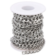 1 Stuk Zilveren Roestvrijstalen Ketting, DIY Sieraden Ketting Metalen