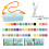12/18/24 Piece Double Tip Quick Dry Markers Set With-2 3 1