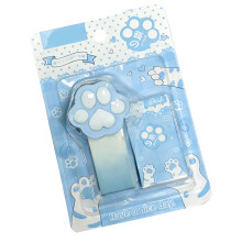 Small Cats Paws Design Office Stapler Plastic & Metal-Blue