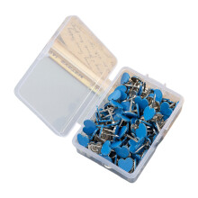 100 Stück herzförmige Push-Pins aus Metall, Reißzwecken,-Blau