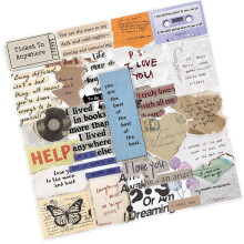 50 Vellen Artistieke PET Scrapbooking Sticker voor Journal