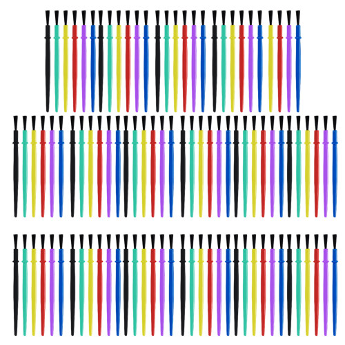 Kids Plastic Paint Brushes Bulk 100Pieces-8cm mixed color