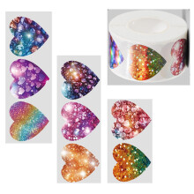 500pcs Roll Adhesive Heart Labels Great For Scrapbooks And