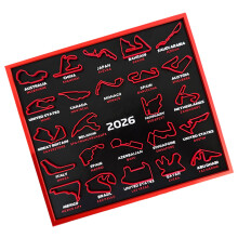 3D Motorsport-datakalender met displaystand 2026-Land en locatie