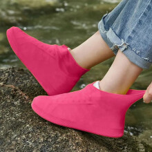 Wasserdichte Silikon-Überschuhe – Wiederverwendbar, rutschfester Schutz für Outdoor-Aktivitäten (2 Paar), geeignet für Kinder und Erwa